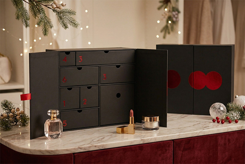 Luxury Double-door Advent Calendar for Holiday Branding
