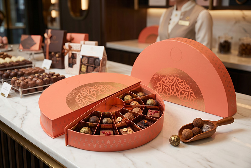 One-Stop Semicircular Chocolate Boxes