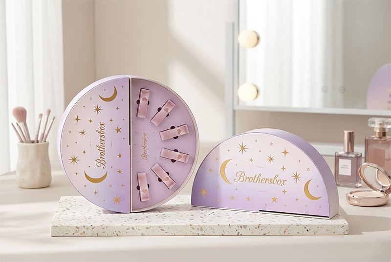 Purple Celestial Moon Lipstick Gift Set Box