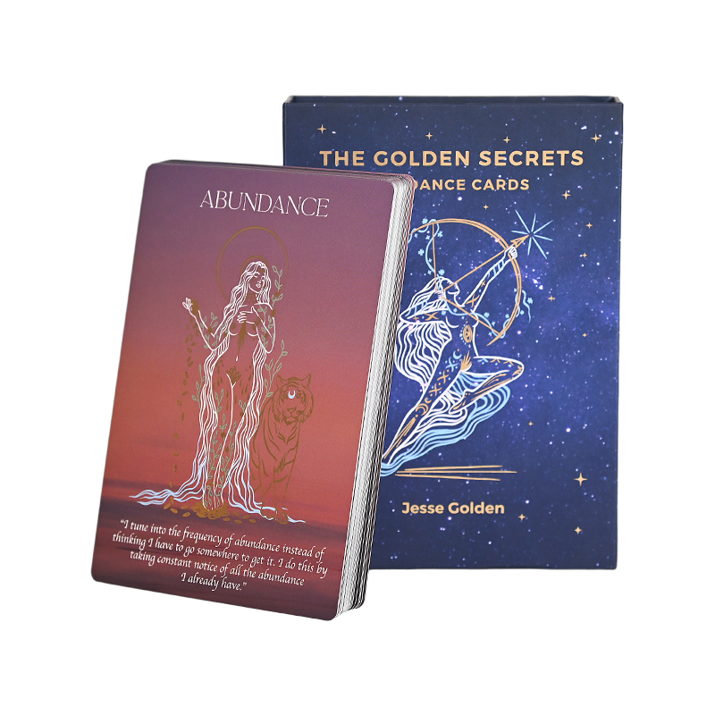 Brothersbox premium oracle card printing with celestial galaxy theme design.