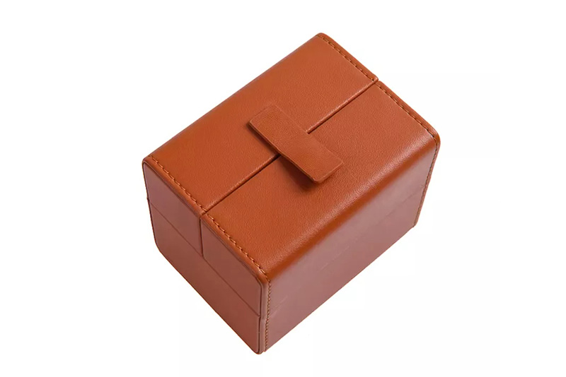 Caja de reloj de cuero para hombre