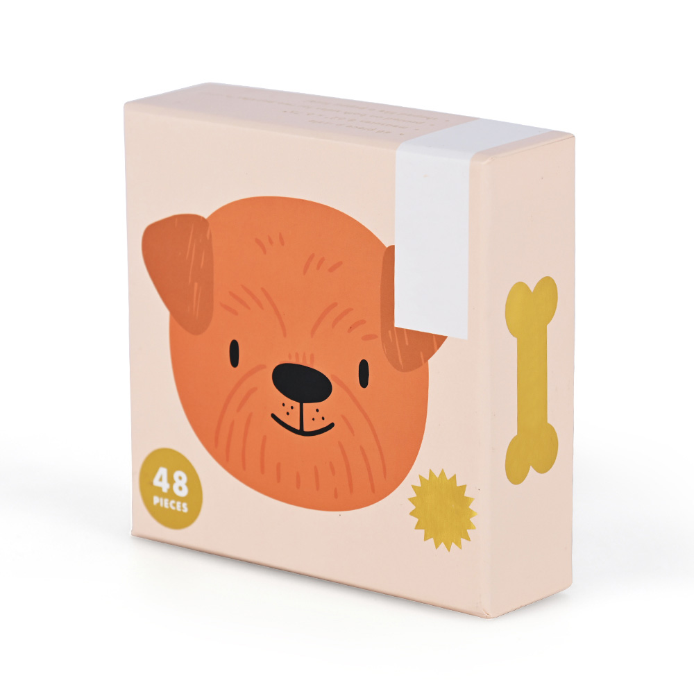 Rompecabezas de dos caras impresos para niños con diseño de perro