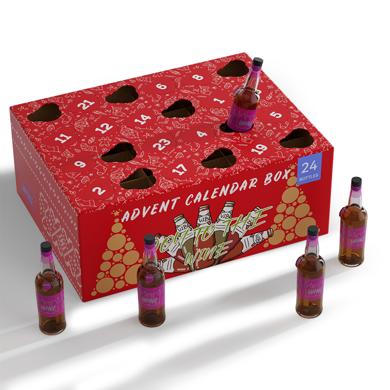 Boîte-cadeau de calendrier de l'avent pour le vin