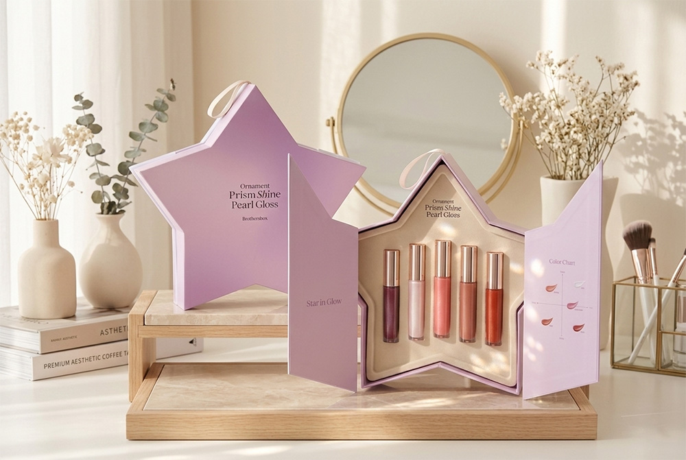 Star-Shaped Lip Gloss Ornament Makeup Box