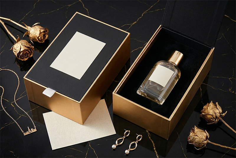 Chic Two-tone Velvet Perfume Box for Gift Sets