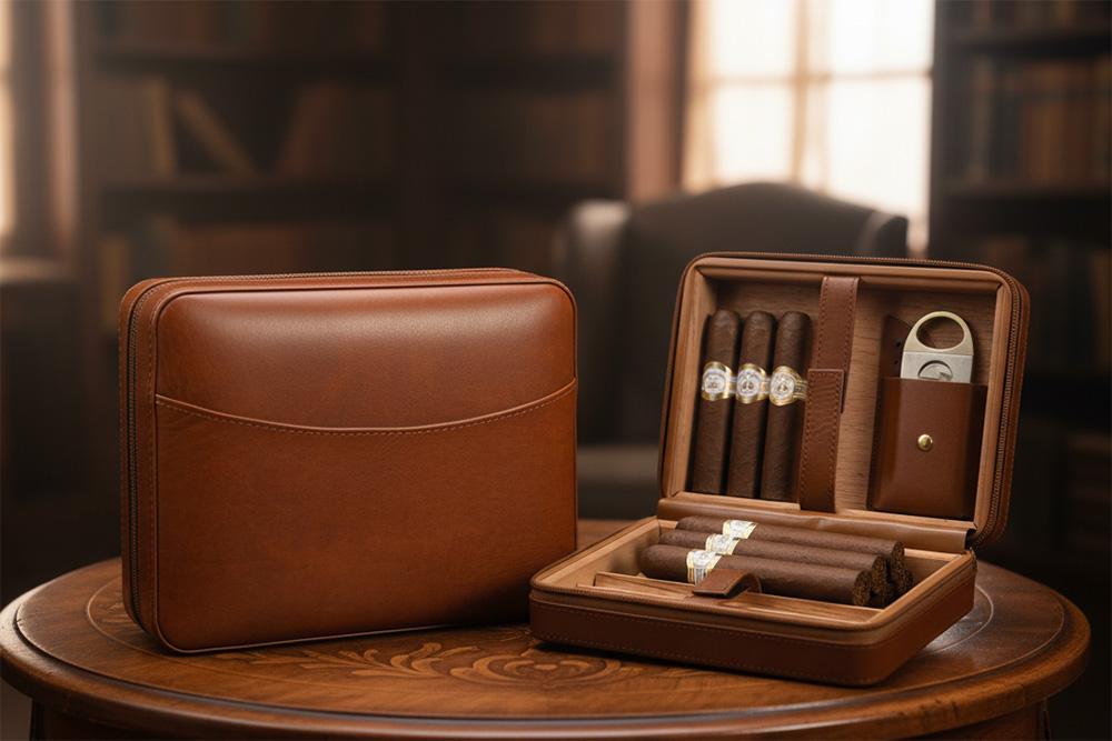 leather cigar box