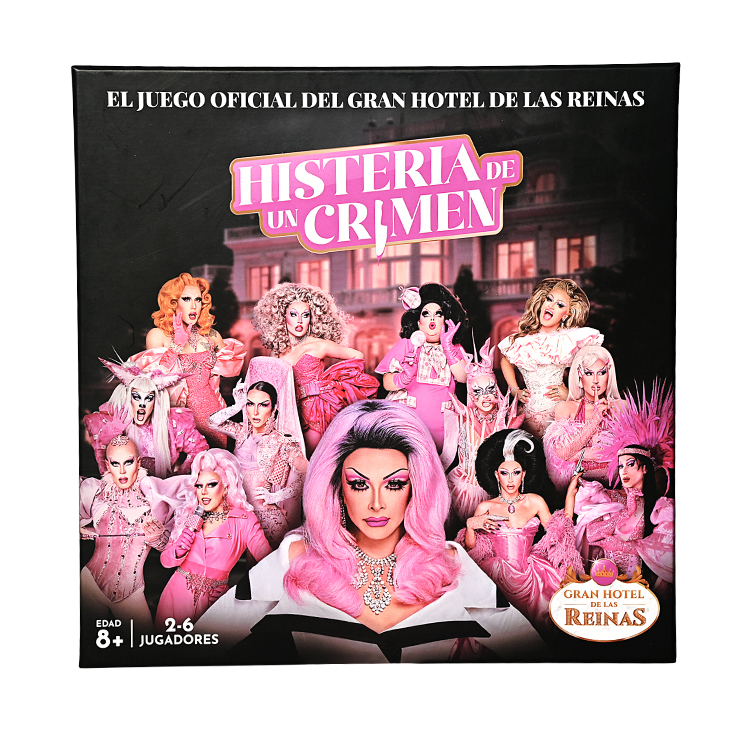 Embalaje de caja rígida Premium para un juego de misterio de asesinato con temática de Drag Queen personalizado.