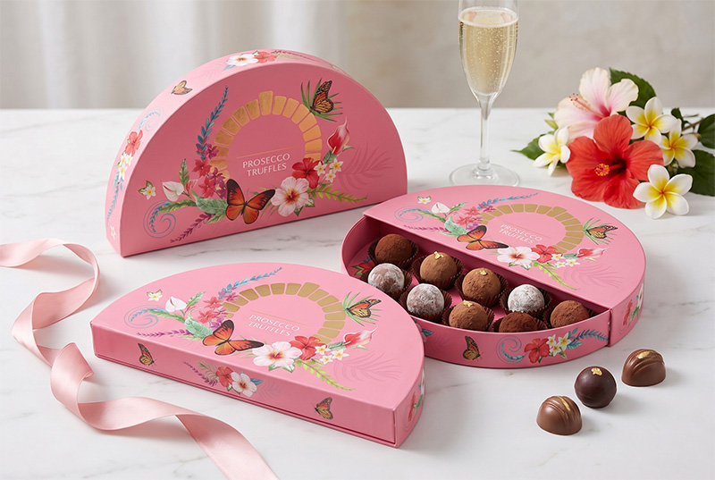 One-Stop Custom Semi-Circular Chocolate Box | Brothersbox
