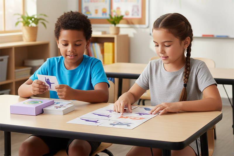 Pädagogische Yoga-Decks für achtsame Klassen zimmer