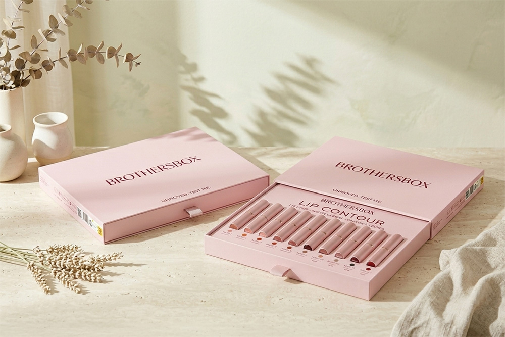 Custom Pink Drawer Lipstick Gift Box Packaging