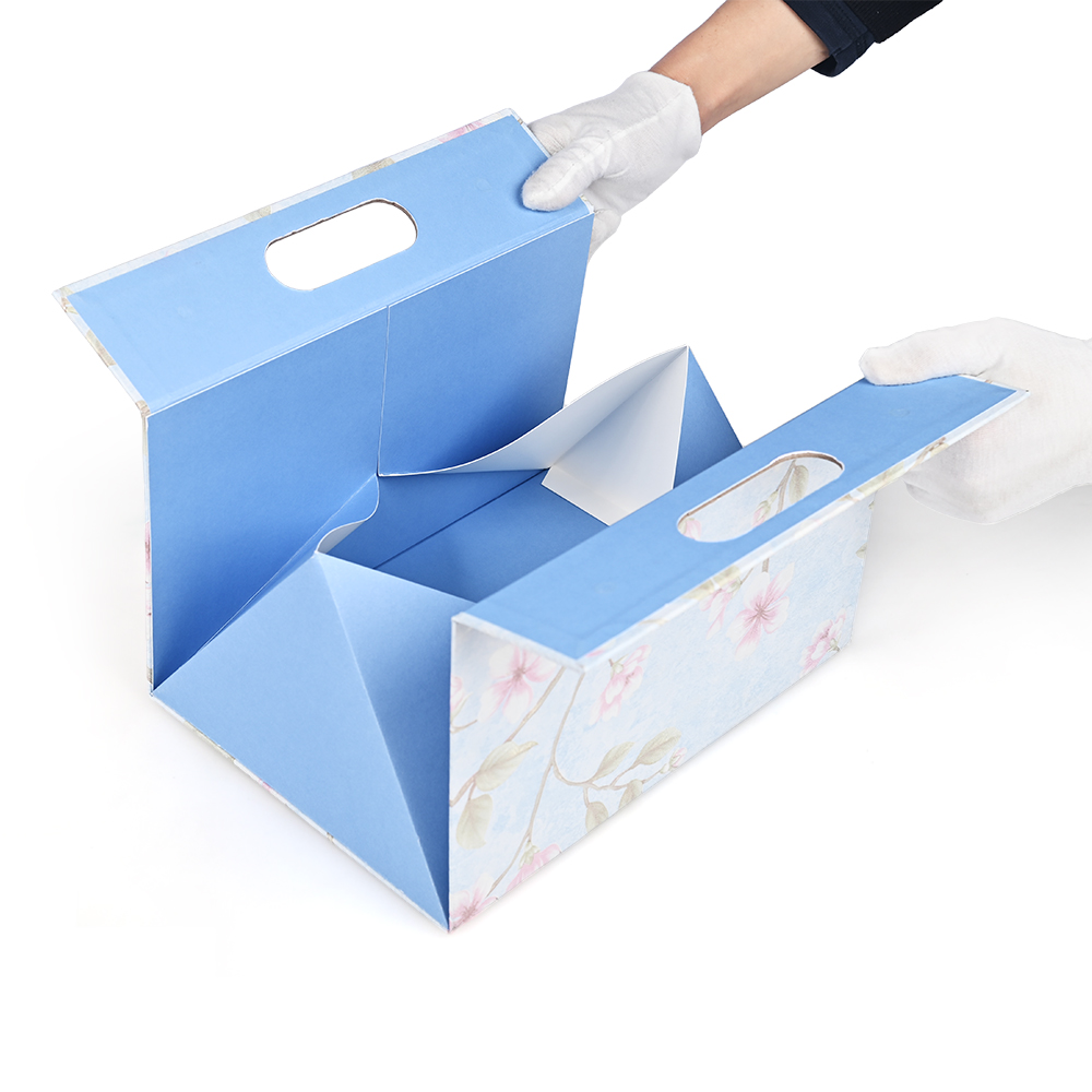 省スペース設計の折りたたみ式リジッドギフトボックス。ハイエンドな小売包装に最適です。