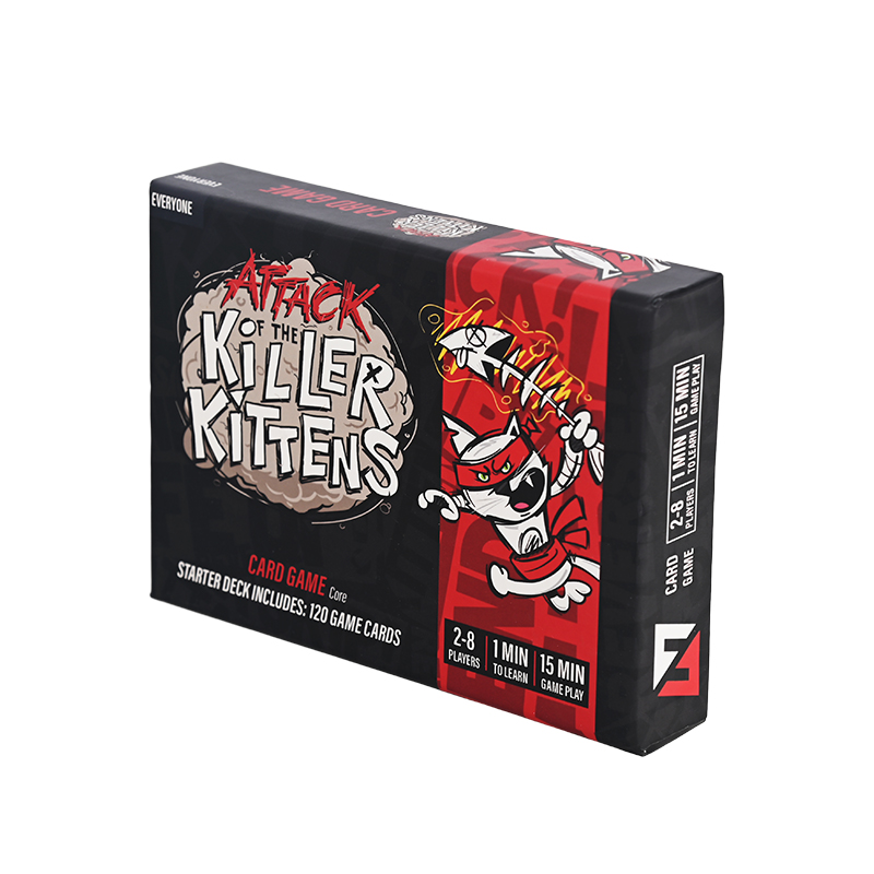 Compact cardboard game box with custom illustration for tabletop gaming.