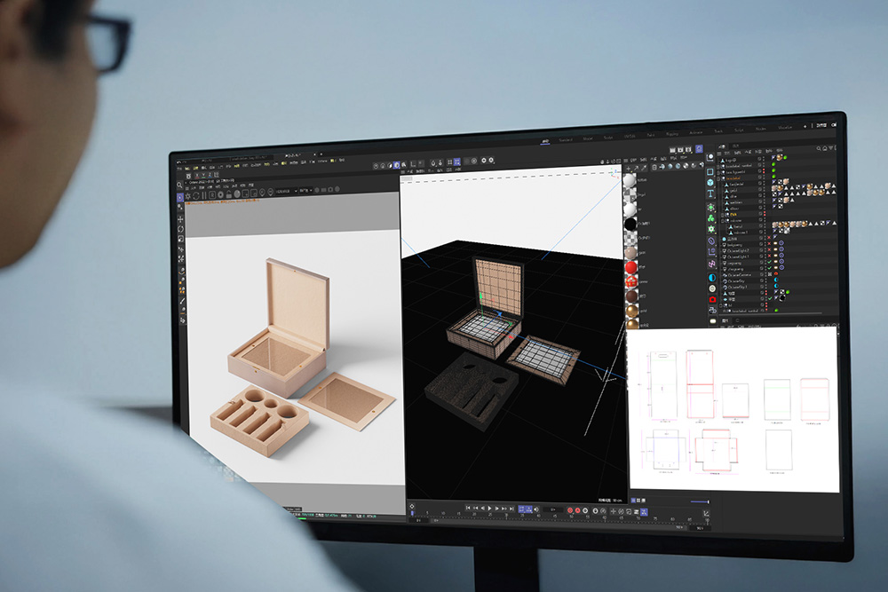 Custom Two-Tone Wooden Tea Box Factory