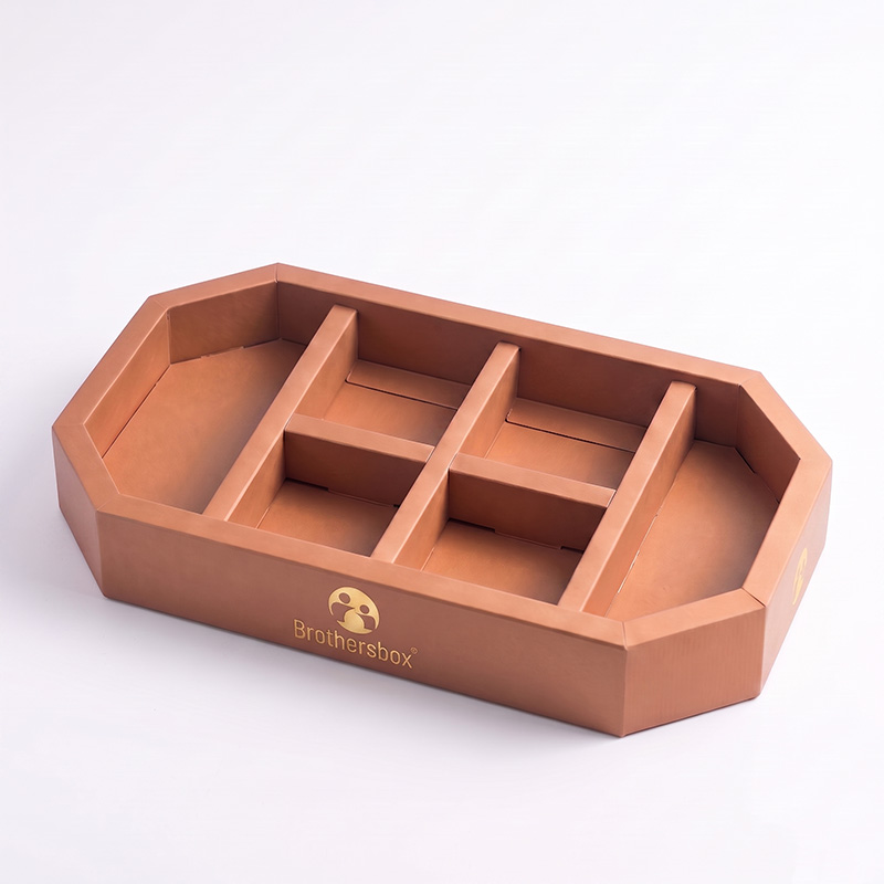 Leere achteckige Geschenk box für trockene Früchte mit kunden spezifischen Papp teilern.