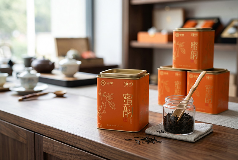 Square Gold Tea Tin Boxes | One-Stop Packaging Solution