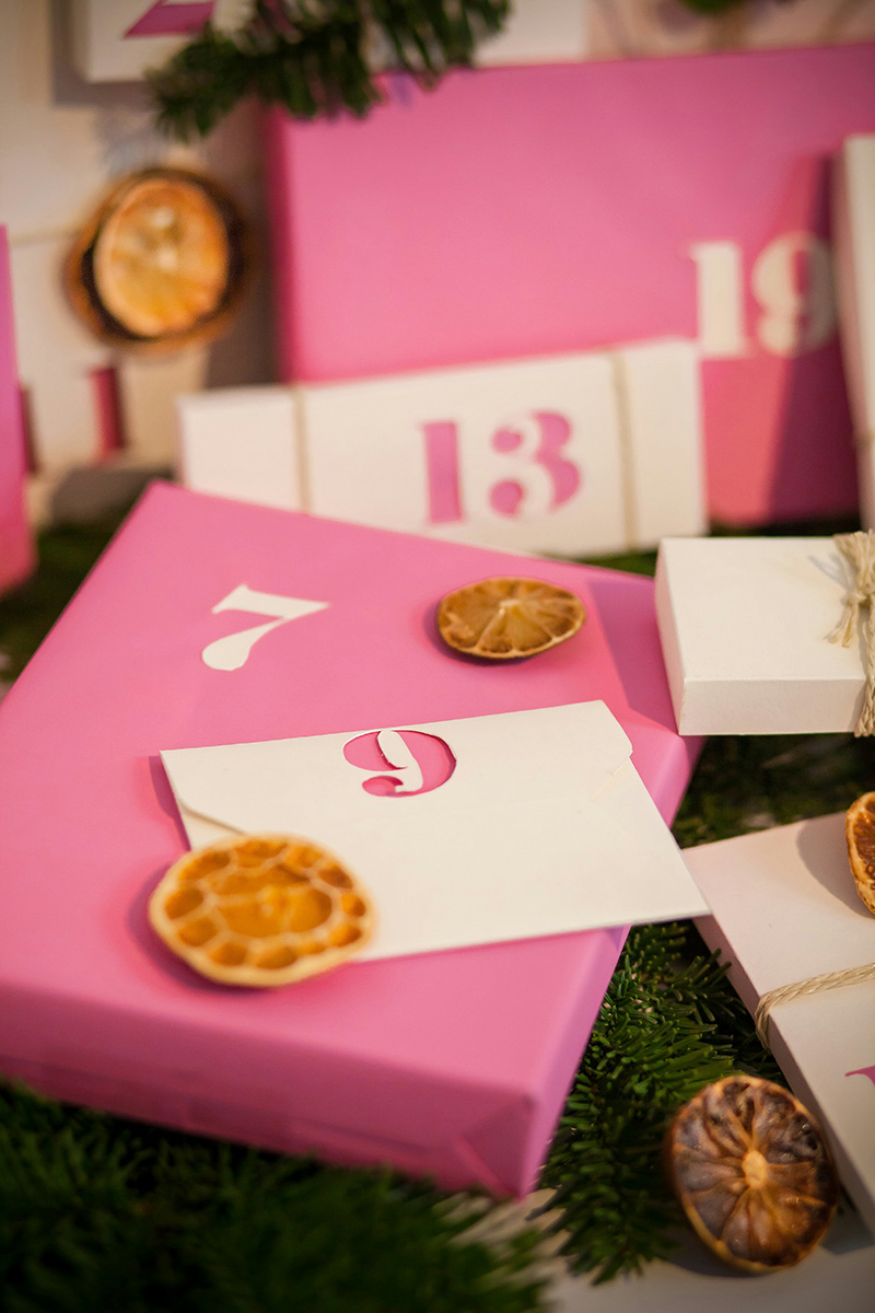 Customized cosmetic advent calendar boxes showcasing diverse branding styles and material choices