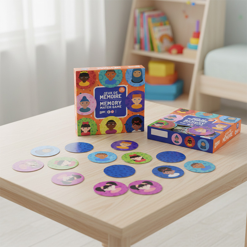Kids educational matching game for cognitive development and memory training.