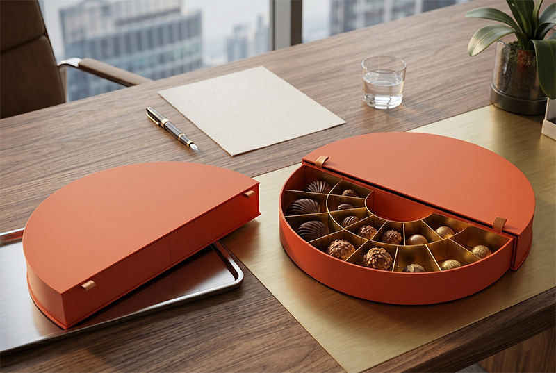 One-Stop Packaging: Semi-Circular Chocolate Box