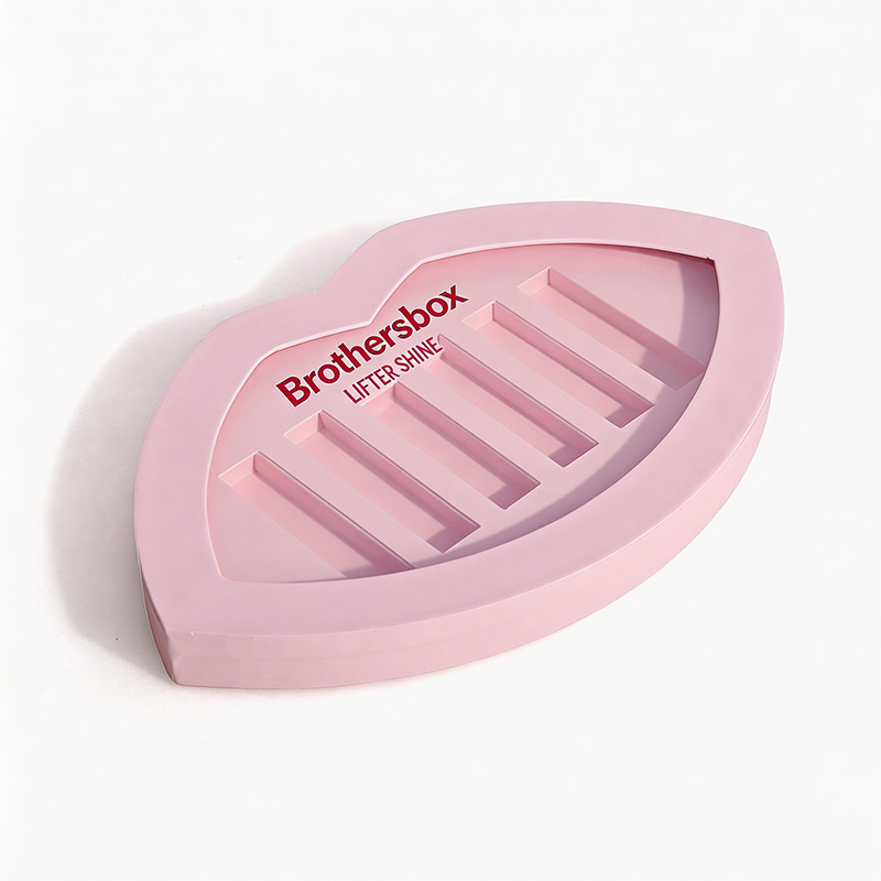 Die-cut lip-shaped luxury gift box with custom logo printing