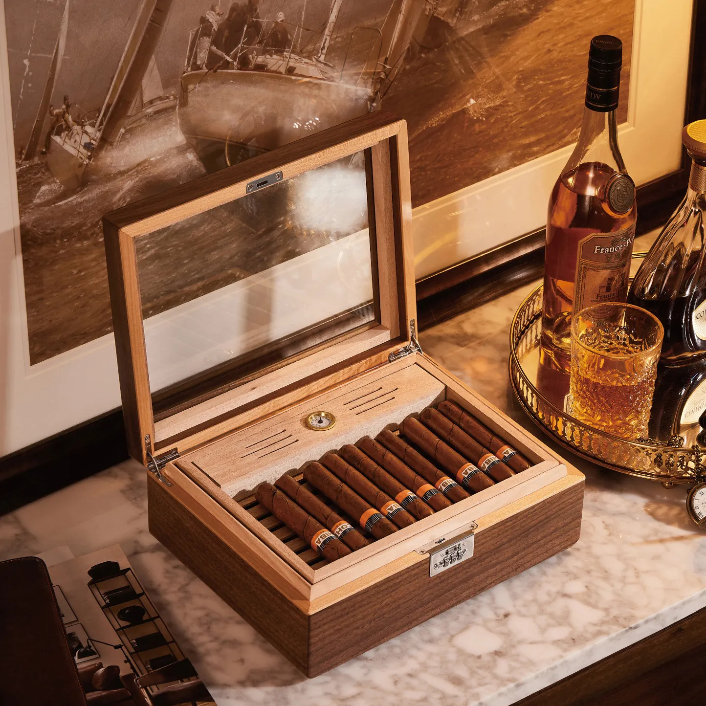 Wooden cigar box