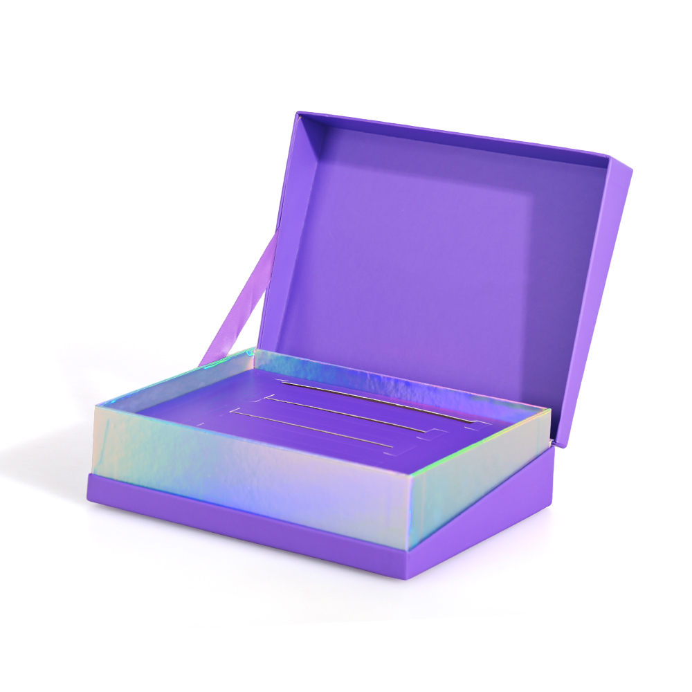 Purple Holographic Gift Boxes Packaging