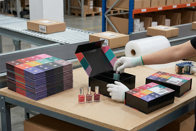 Space-Saving Nail Polish Shipping Box