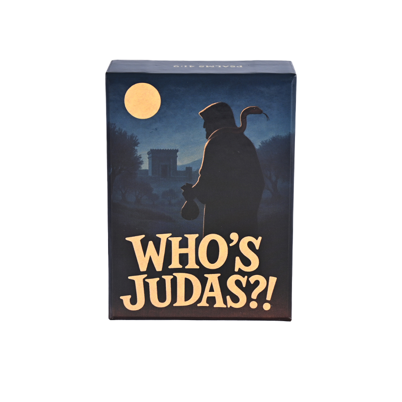 Fabricante de juegos de mesa de deducción social cristiana personalizada, Brothersbox Who's Judas box front