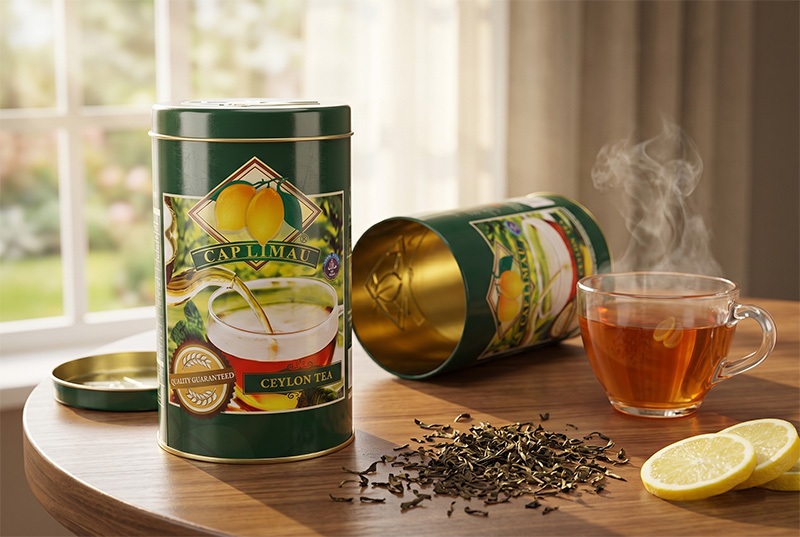 Cylindrical Tea Tin Box | One-Stop Packaging