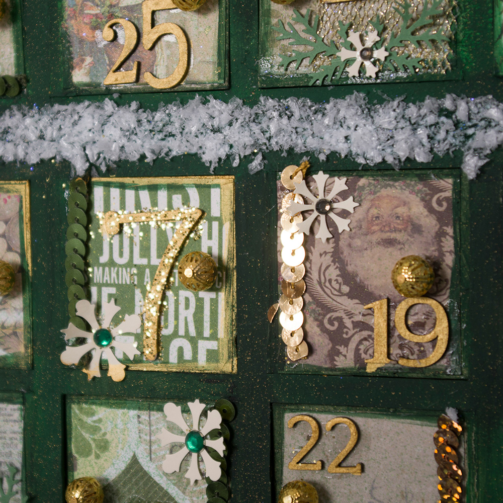 Eco-friendly advent calendar made from recycled materials