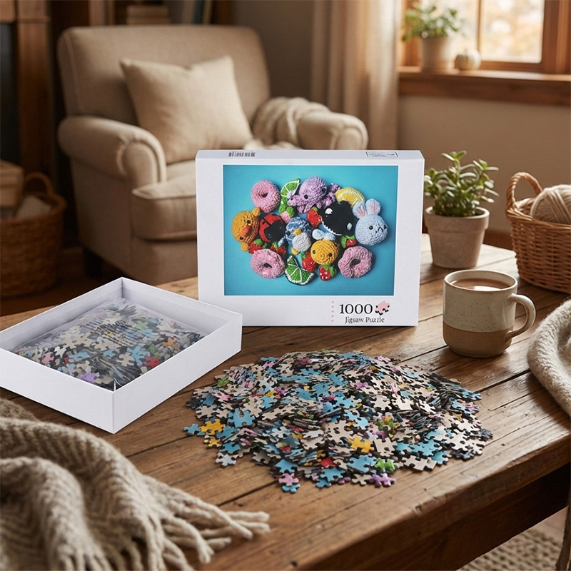 Custom Amigurumi Crochet Art 1,000 Piece Jigsaw Puzzle for Adults
