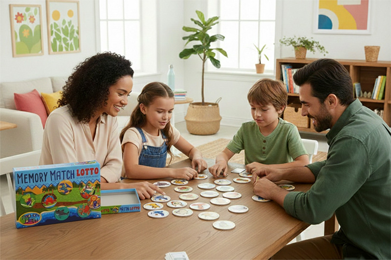 Jeu de match de mémoire premium pour le plaisir en famille