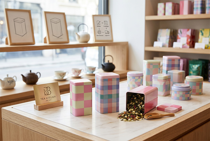 One-Stop Pastel Tin Tea Box Packaging Solutions