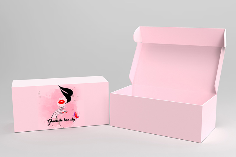 Caja de correo impresa rosa