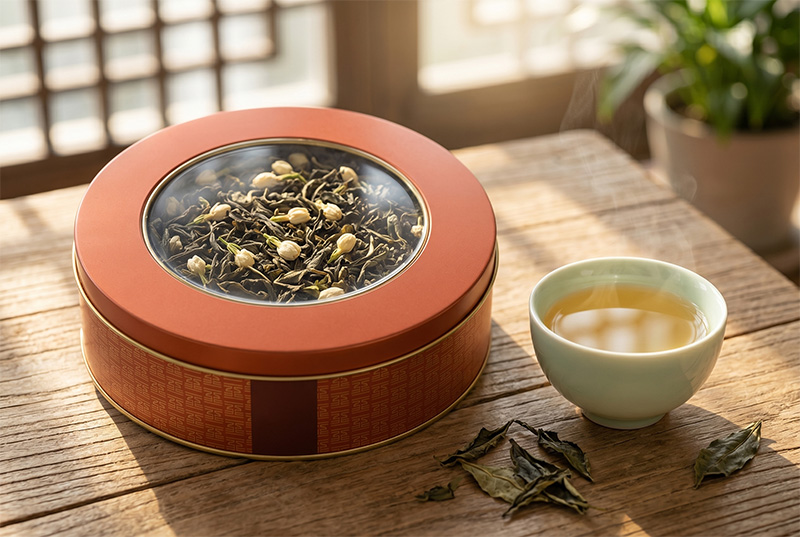 Round Window Tea Tin | One-Stop Packaging