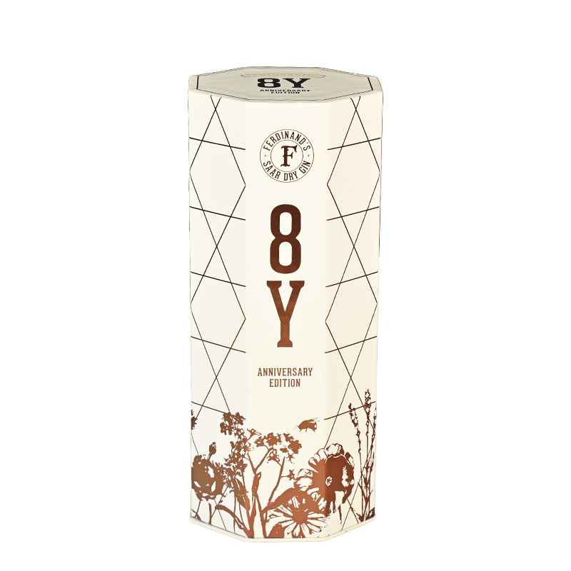 Custom octagonal luxury wine box packaging with lid-and-base rigid tube structure