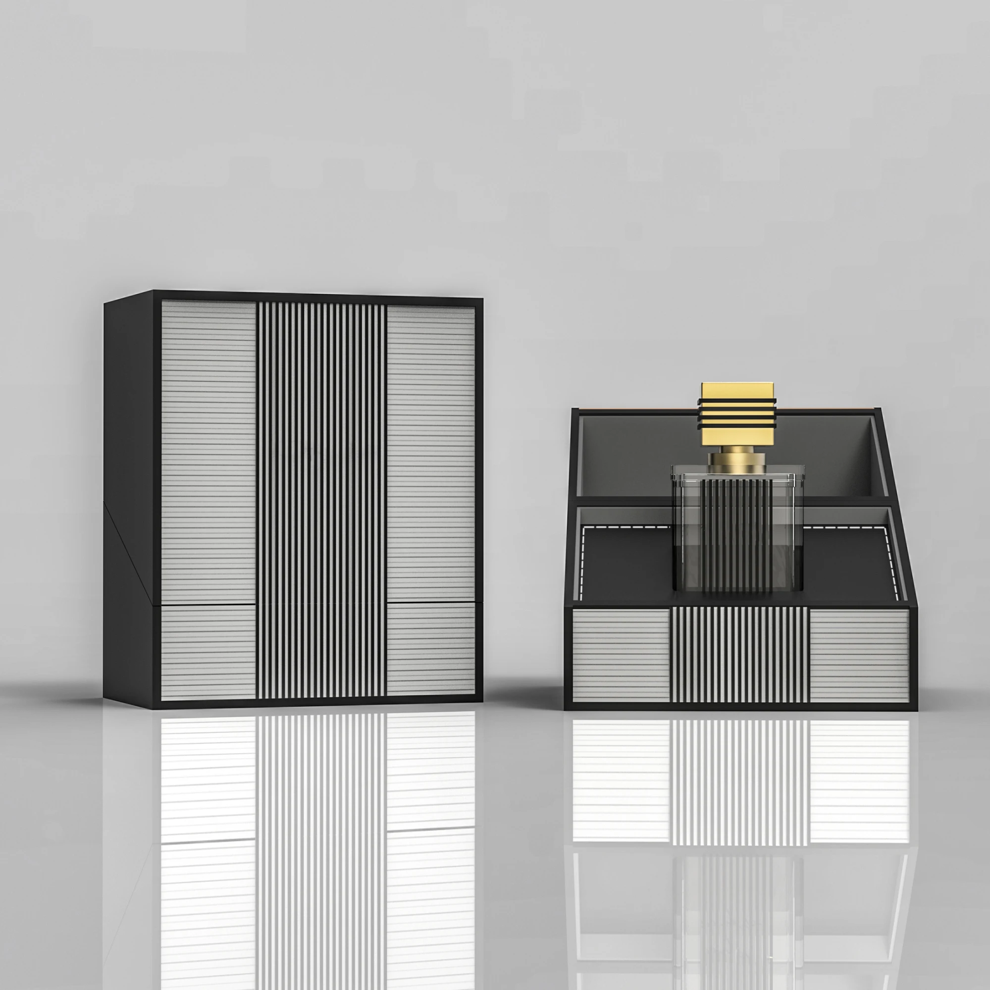 Modern Striped Perfume Wood Box