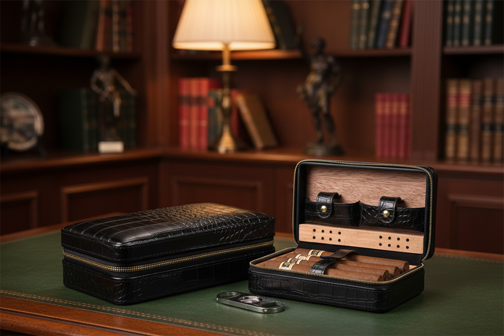 leather cigar box