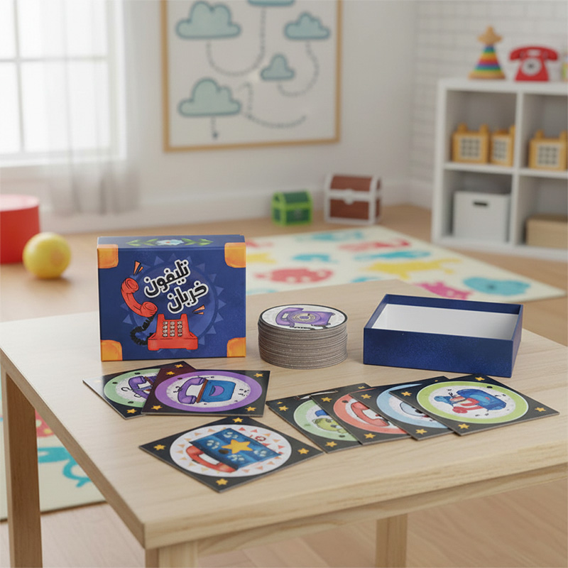 لعبة الحزب الاجتماعي باللغة العربية لتحدي التواصل والترابط العائلي.