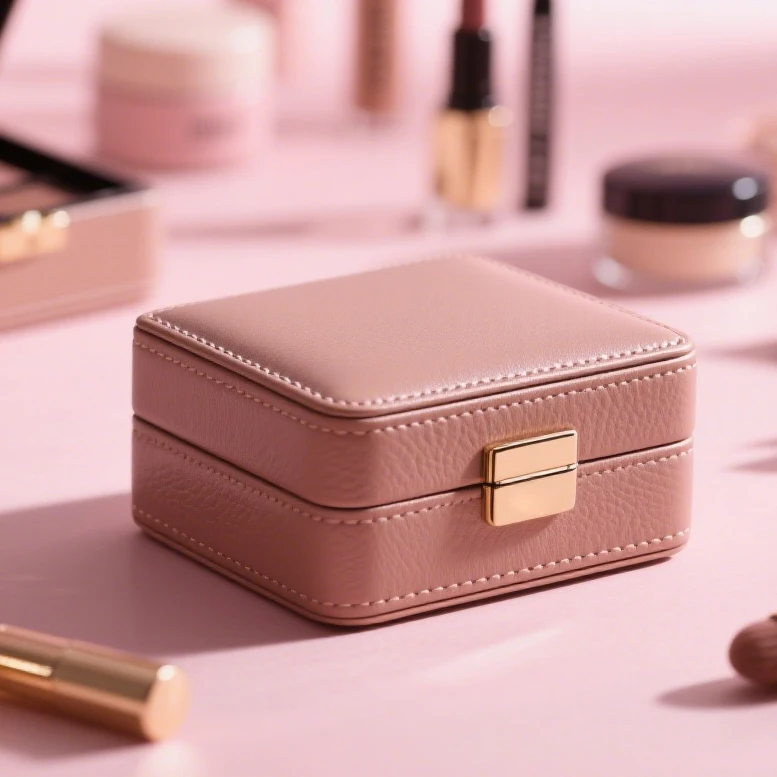 Lightweight Leather Cosmetic Containers